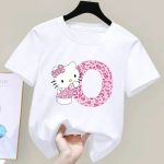 T-shirt Hello Kitty Lettre O Blanc