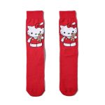 chaussettes maison Rouge en coton de Hello Kitty