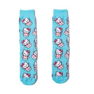 chaussettes maison Blue en coton de Hello Kitty