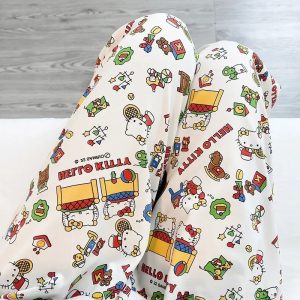 Pantalon de pyjama Hello Kitty Papillon Blanc