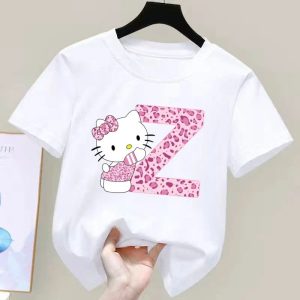 T-shirt Hello Kitty Lettre Z Blanc