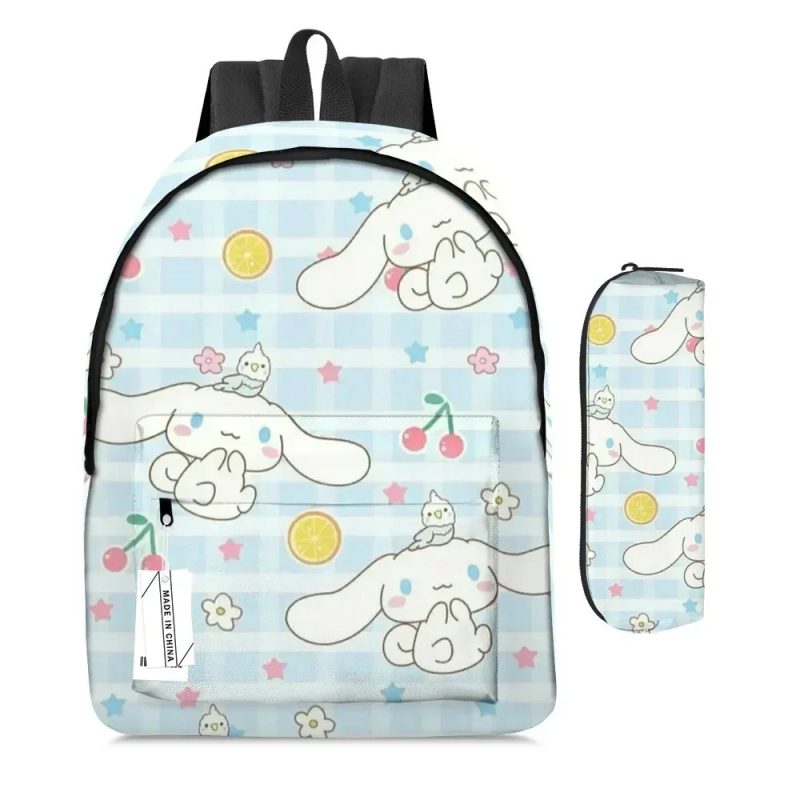 Sac à dos Scolaire Cinnamoroll Bleu Et Blanc 2 Pièces