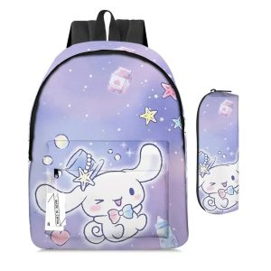 Sac à dos Scolaire Cinnamoroll Mauve 2 Pièces