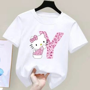 T-shirt Hello Kitty Lettre Y Blanc