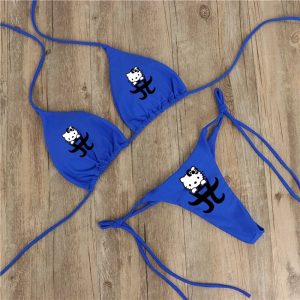 Maillot bain Bleu De Hello Kitty Bleu