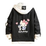 Veste Noir Et Blanc Hello Kitty Papillon