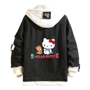 Veste Noir Et Blanc Hello Kitty