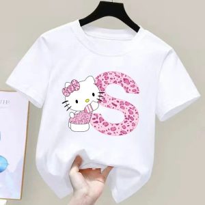 T-shirt Hello Kitty Lettre S Blanc