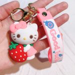 Porte Clés Hello Kitty Fraise