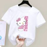 T-shirt Blanc Hello Kitty Lettre I