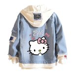 Veste De Hello Kitty Papillon Bleu Et Blanc