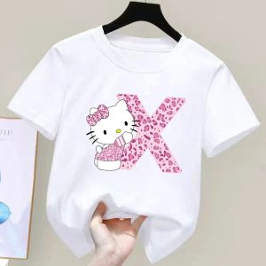 T-shirt Hello Kitty Lettre X Blanc