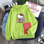 capuche Hello Kitty mignon Vert