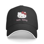 Hello Kitty-Casquette de Baseball Noir