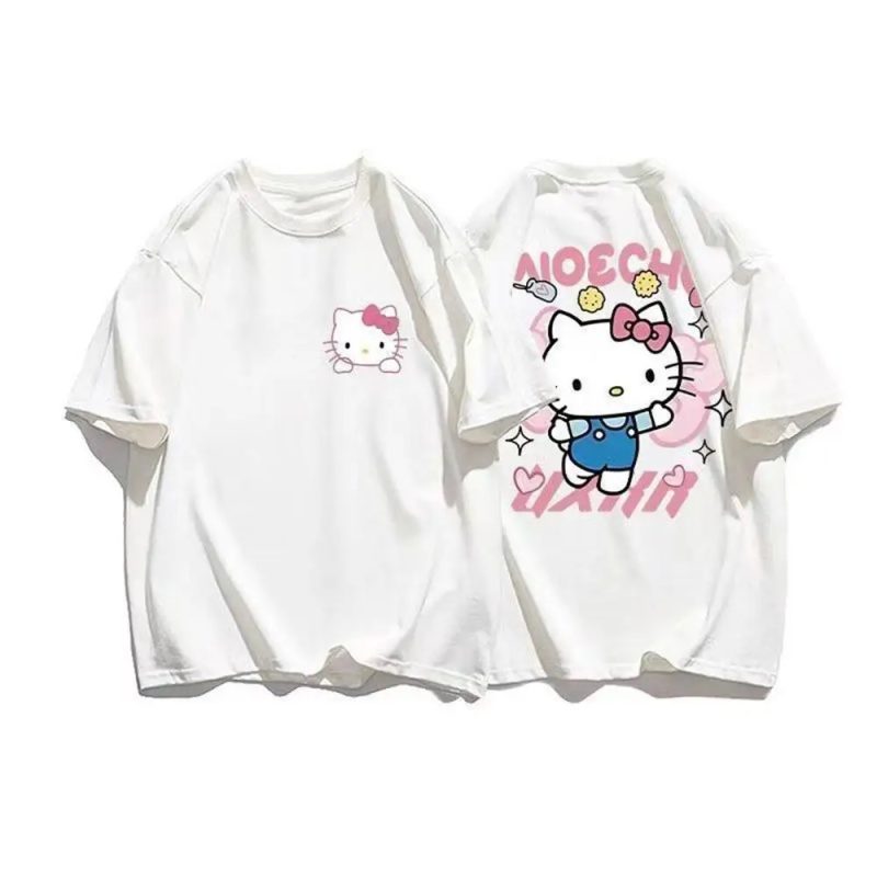 T-shirt Hello Kitty Amie pour la vie Blanc