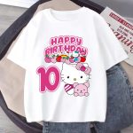 T-shirt Hello Kitty chiffres d'anniversaire 10