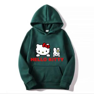 Capuche Vert Royale Jaune Hello Kitty