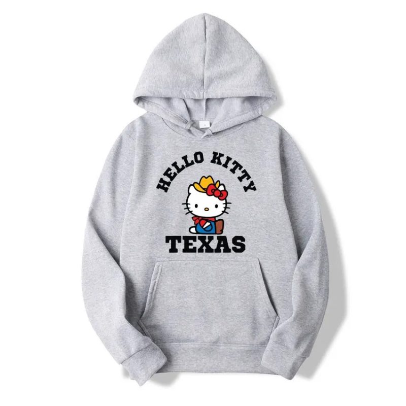 Capuche Gris Chaude Hello Kitty a Texas