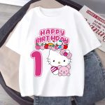 T-shirt Hello Kitty chiffres d'anniversaire 1