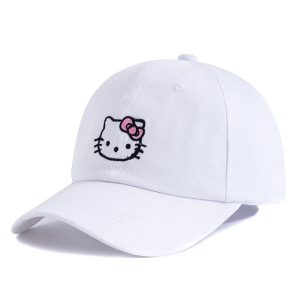 Casquette Blanc de Baseball Hello Kitty