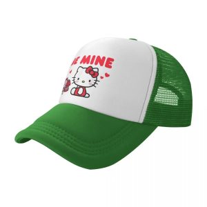 Casquette Vert de camionneur Hello Kitty Be Mine