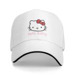 Hello Kitty-Casquette de Baseball Blanc