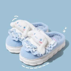 Pantoufles Cinnamoroll Plates Chaudes en coton pour femmes