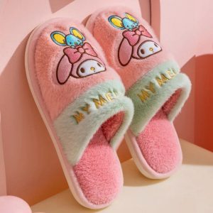 Pantoufles My Melody de maison en coton pour femmes