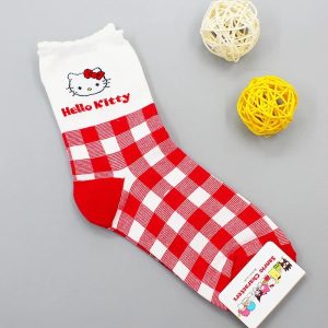 Chaussettes en coton de Hello Kitty Rouge