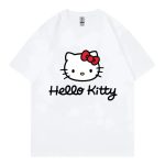 T-shirt Hello Kitty Manches Courtes Blanc