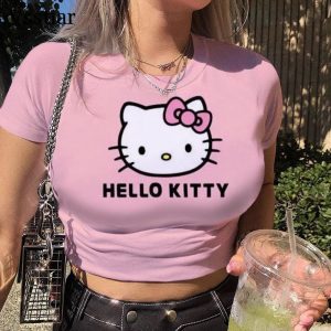 T-shirt Mini Ventre Hello Kitty Rose Basique