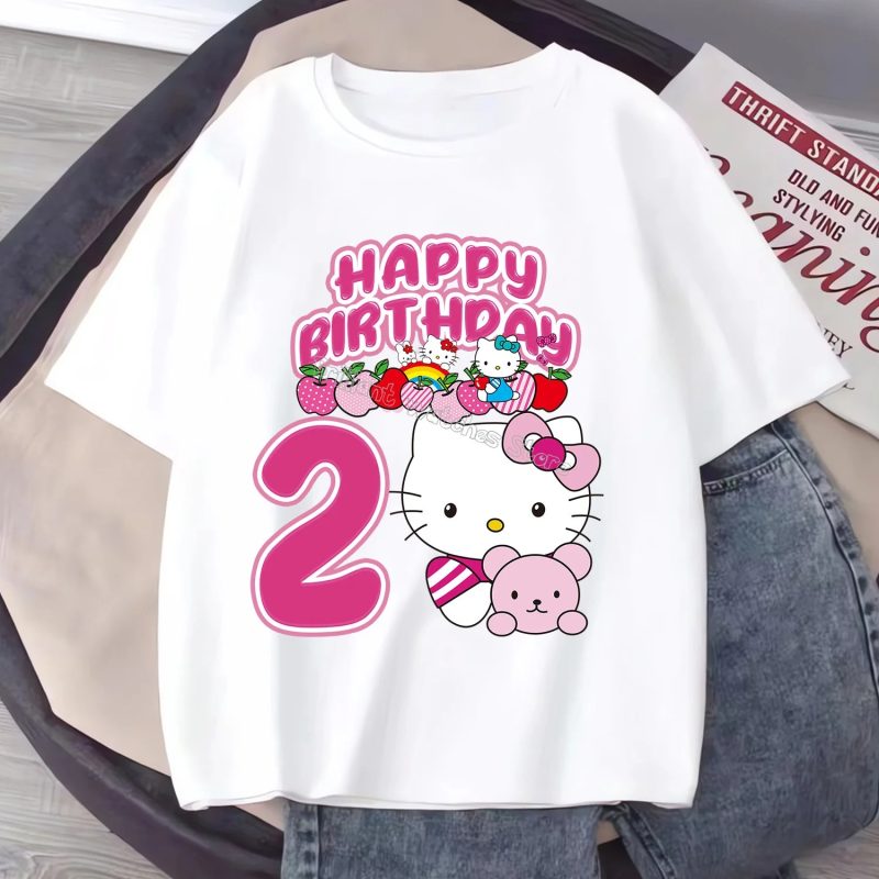 T-shirt Hello Kitty chiffres d'anniversaire 2