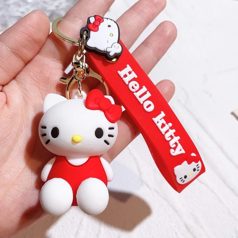 Porte Clés Mignon à Motif de Dessin Animé Sanurgente Hello Kitty Rouge