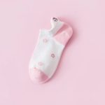 Chaussettes Courte Hello Kitty Fleur blanche