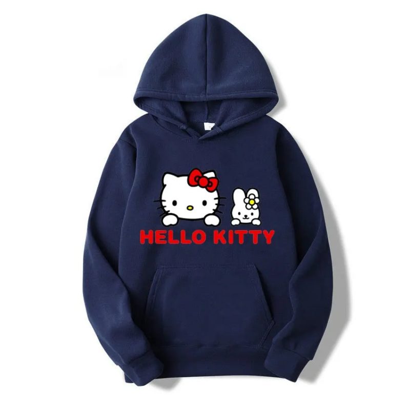 capuche Blue Marine Hello Kitty et le Lapin