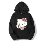 Capuche Noir Hello Kitty Doigt de Paix