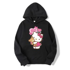 Capuche Noir Hello Kitty Restez au chaud et à la mode