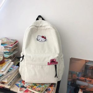 Sac à dos Scolaire Hello Kitty Blanc