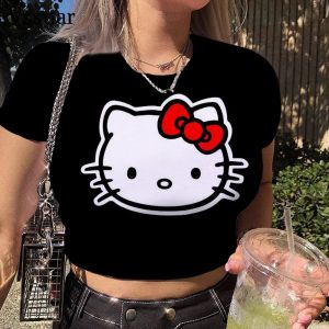 T-shirt Mini Ventre Hello Kitty Noir