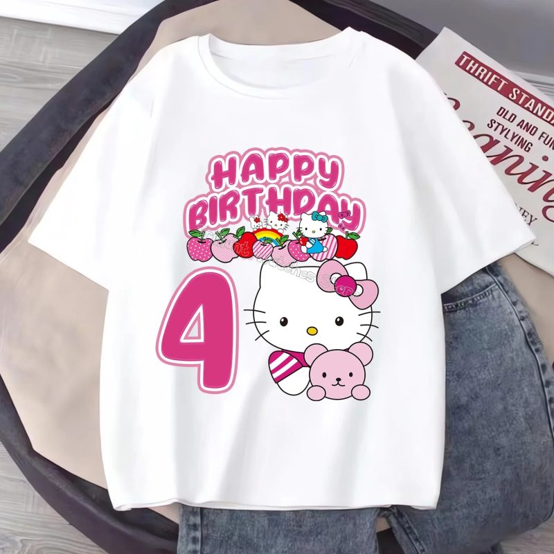 T-shirt Hello Kitty chiffres d'anniversaire 4