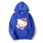 Capuche Blue Hello Kitty Doigt de Paix