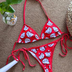 Maillot De bain De Hello Kitty Rouge