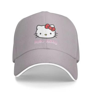 Hello Kitty-Casquette de Baseball Gris