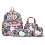 Sac à dos Scolaire Hello Kitty Multi Color 4 Pièces