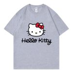 T-shirt Hello Kitty Manches Courtes Gris