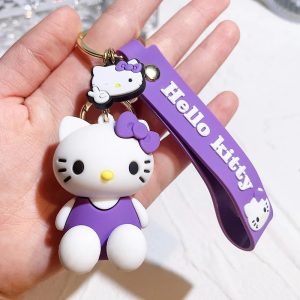 Porte Clés Mignon à Motif de Dessin Animé Sanurgente Hello Kitty Mauve