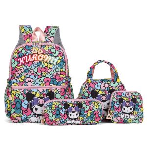 Sac à dos Scolaire Kuroumi Multi Color 4 Pièces