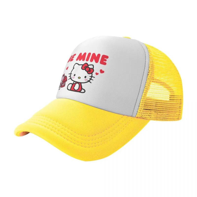 Casquette Jaune de camionneur Hello Kitty Be Mine