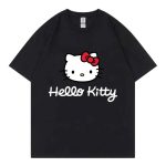 T-shirt Hello Kitty Manches Courtes Noir