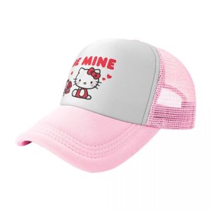 Casquette Rose de camionneur Hello Kitty Be Mine